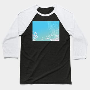 Cherry Blossoms Petals On River Baseball T-Shirt